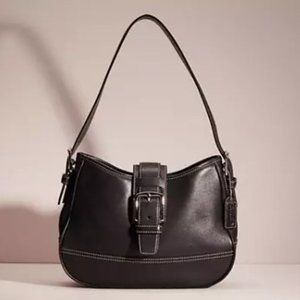 Elegant Black Leather Shoulder Bag